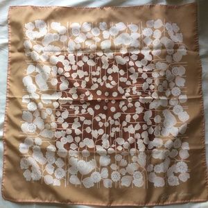Floral Brown and White Scarf by Guy St. Honore